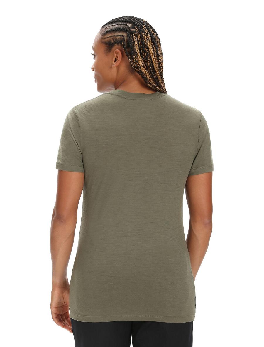 Loden Icebreaker Merino Tech Lite II Short Sleeve Women's T Shirts | AU 1578BEXC